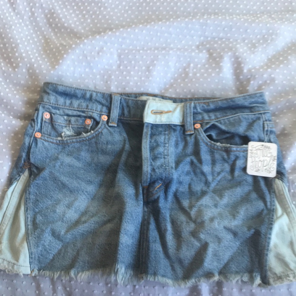 Denim mini skirt